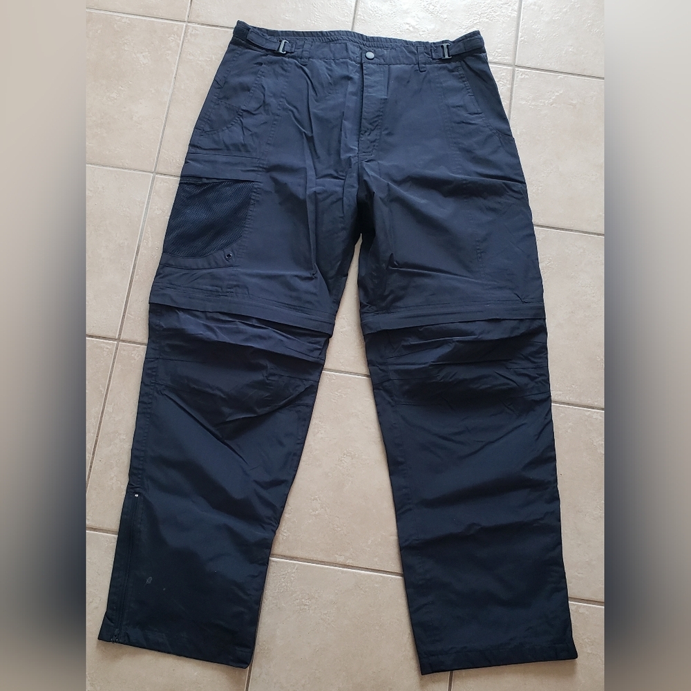 🔥 Men's Navy Lined Cargo Pants with Zip Off Leg Shorts - size 36